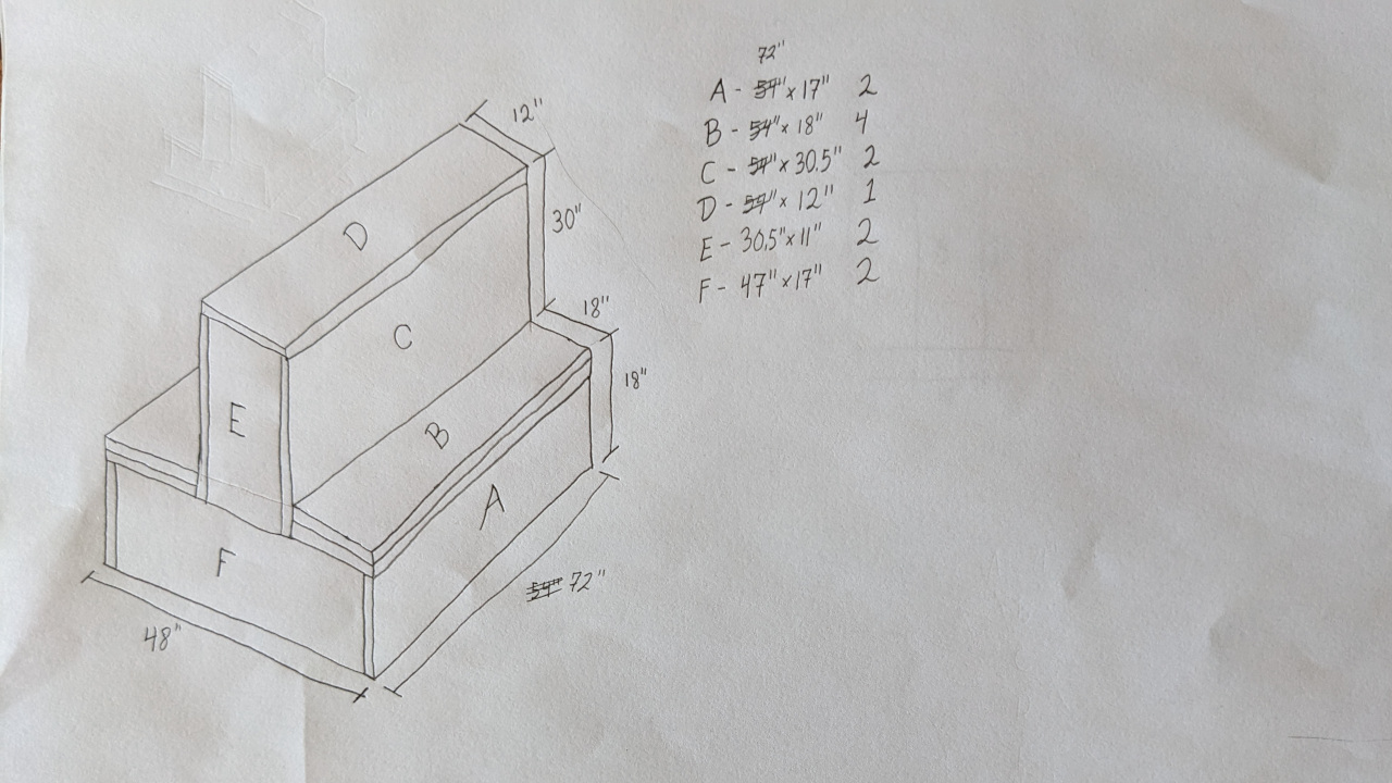 Initial plan drawing.