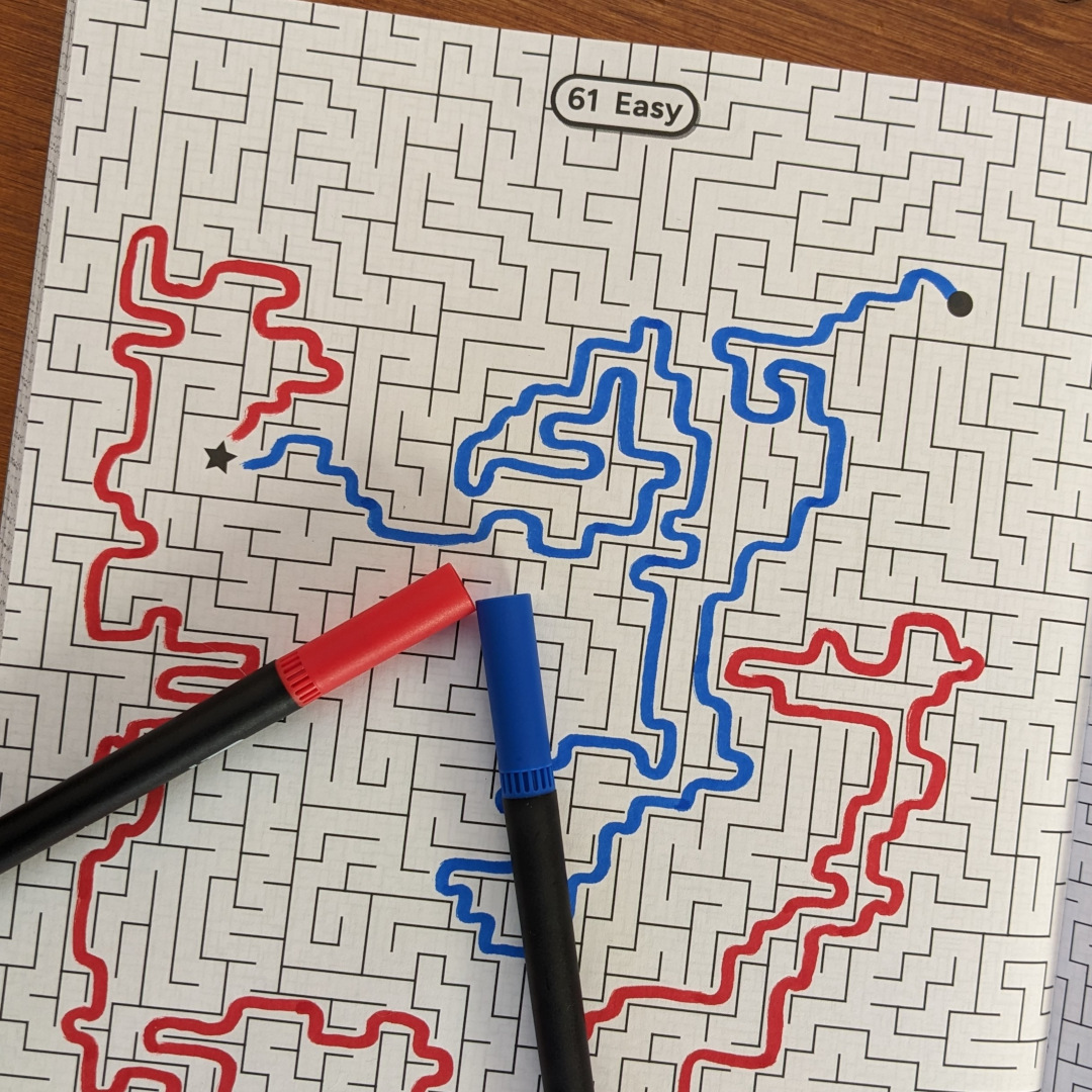 Double solved maze.