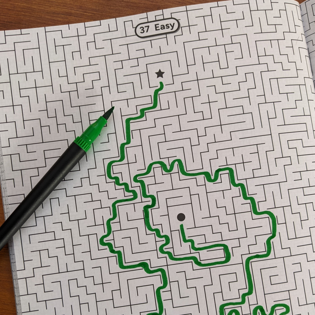 Solved maze.